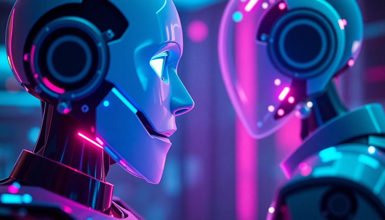 Engaging nsfw ai chat scene with a glowing chat interface and suggestive digital environment for immersive adult conversations.